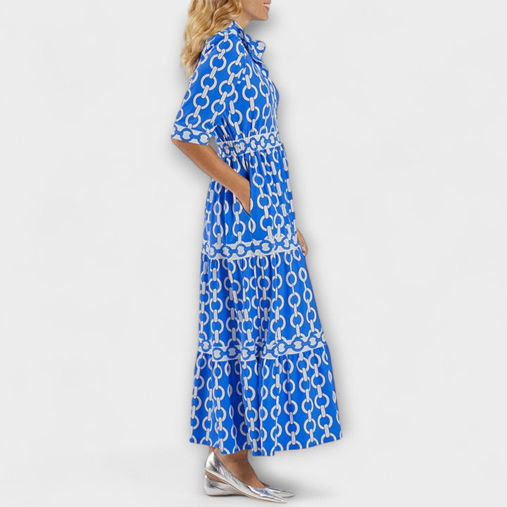 Anna | Midi Dress with Chain Pattern