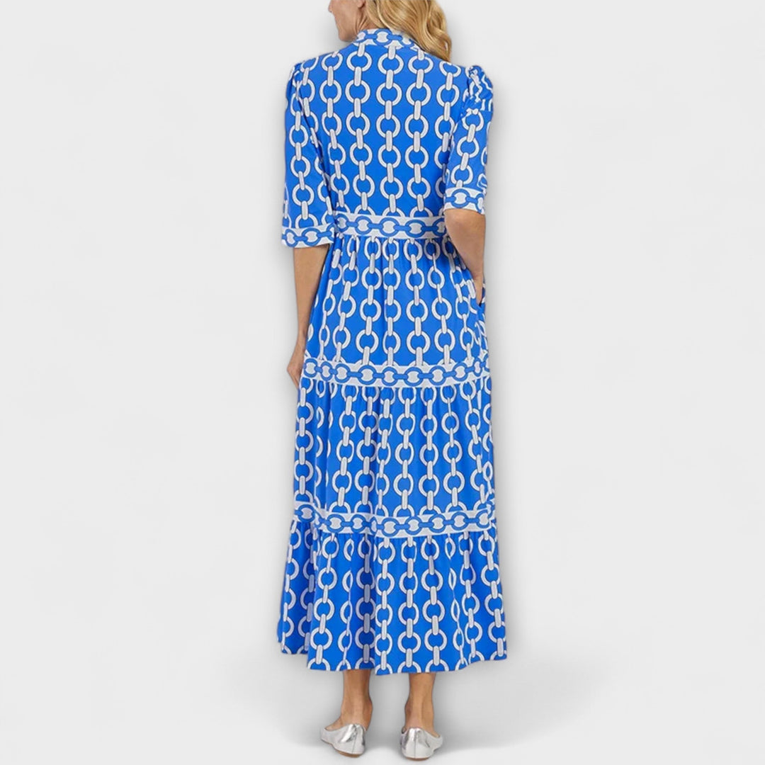 Anna | Midi Dress with Chain Pattern