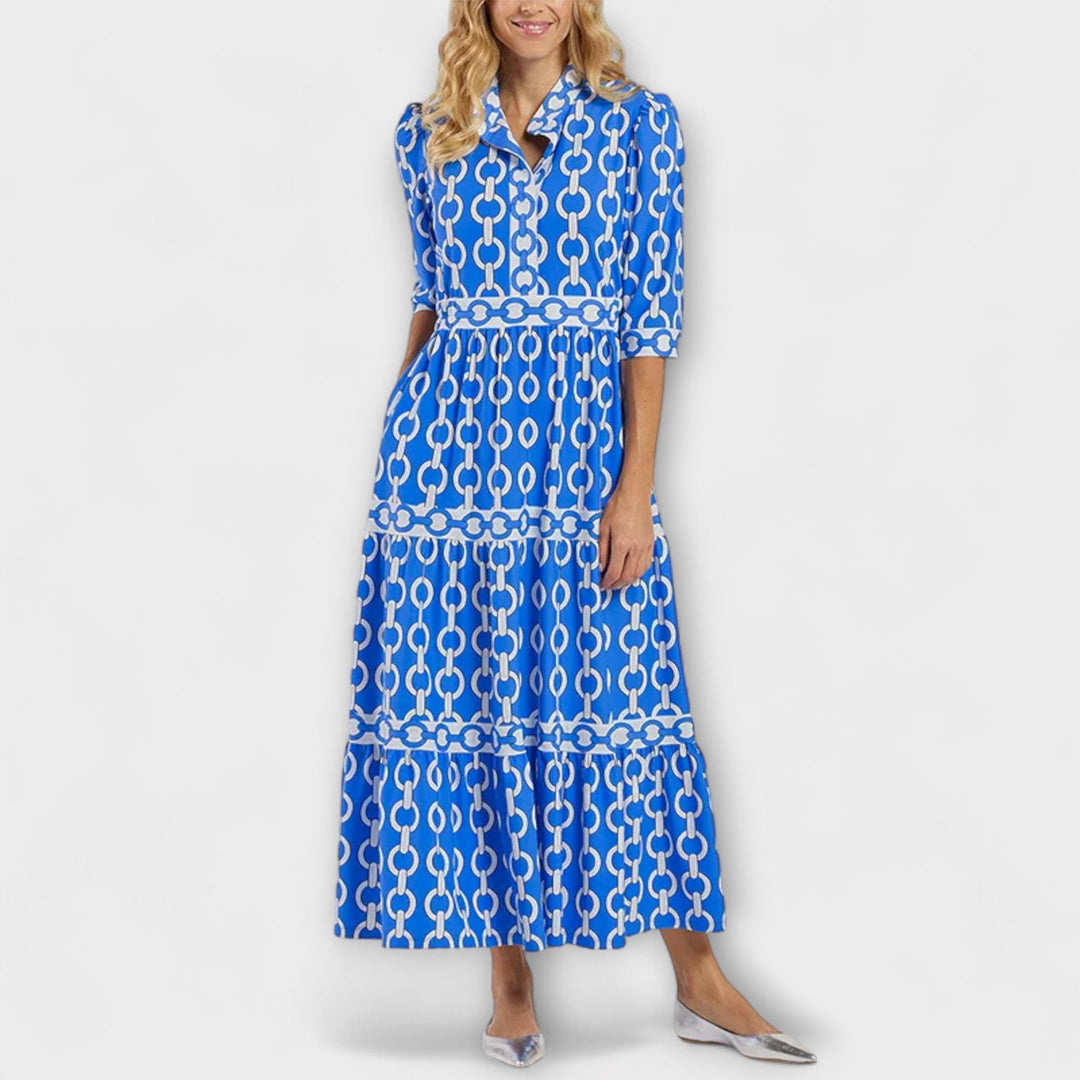 Anna | Midi Dress with Chain Pattern