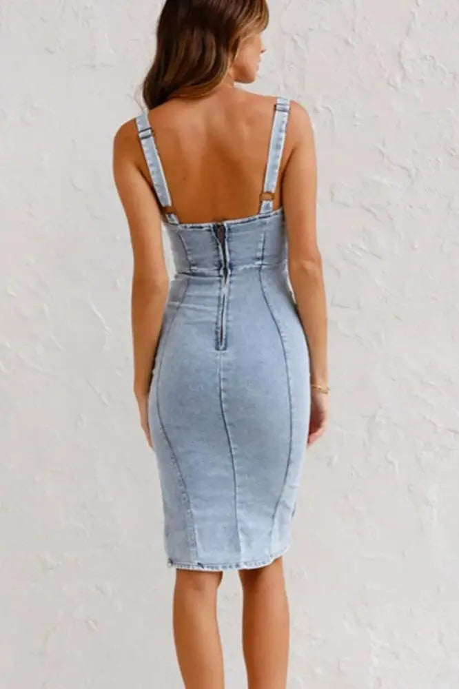 Evelyn | Denim Dress with Adjustable Straps