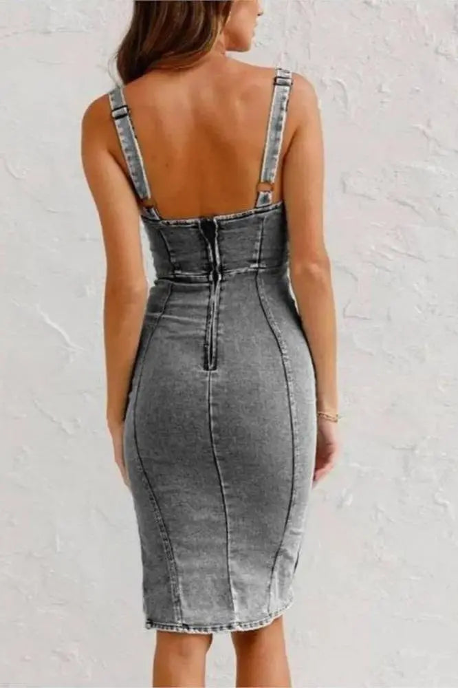 Evelyn | Denim Dress with Adjustable Straps